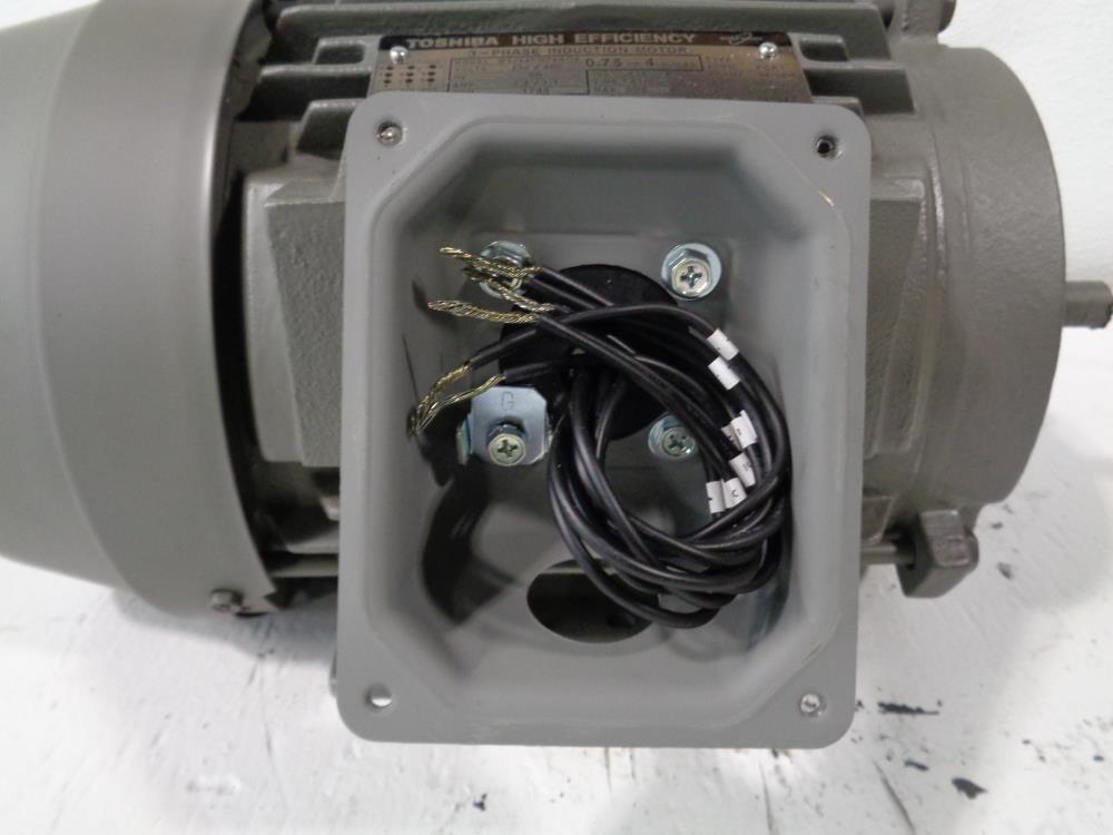 Toshiba .75HP, 1754RPM High Efficiency 3-Phase Induction Motor B3/44FMF2AOZ